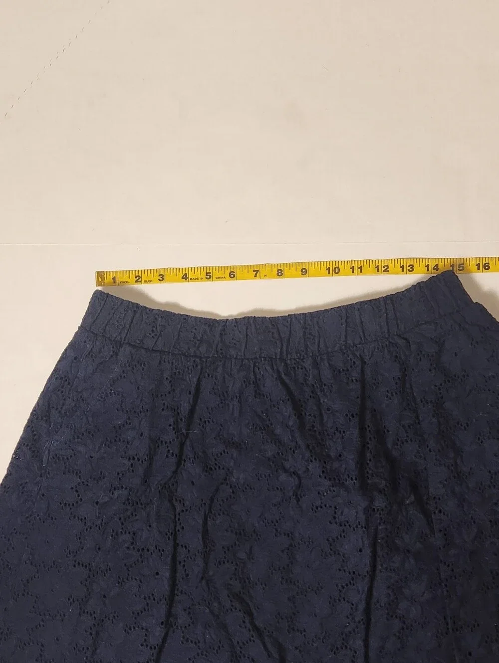 The Webster Miami at Target Navy Blue Crochet Eyelet Lace Skirt Large L EUC